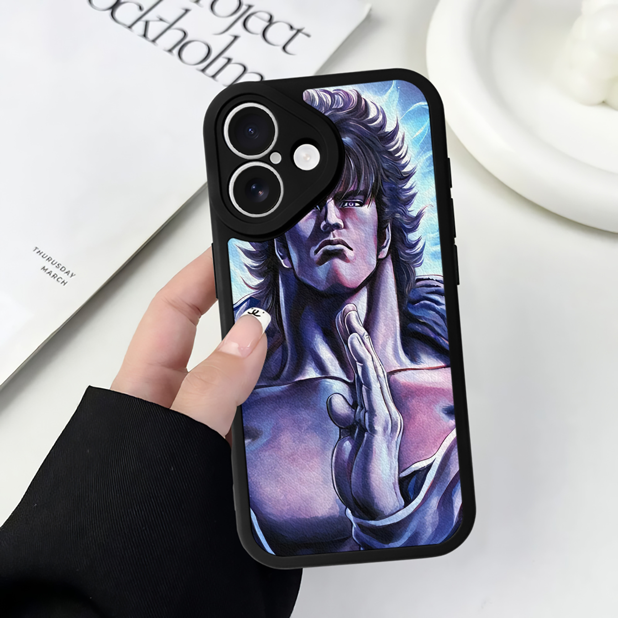 （画像用） 北斗の拳 Fist of the North Star 【iPhone 16シリーズ対応】シリコンスマホケース（レザー調） 材質：シリコン